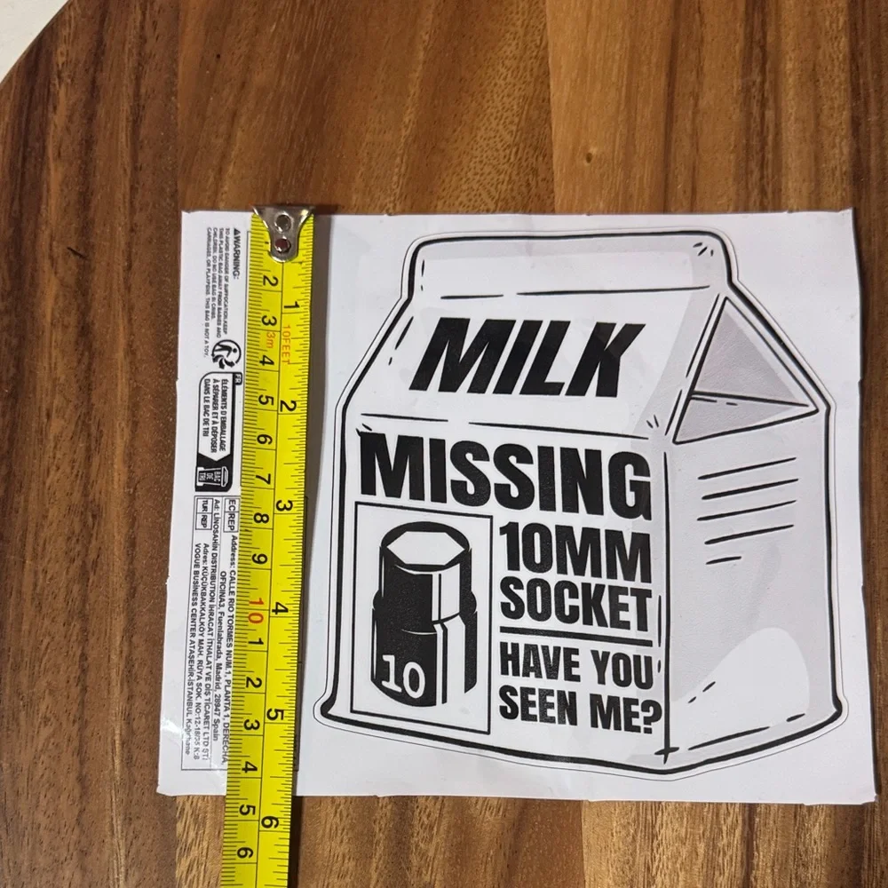 Missing 10mm Socket Sticker Decal